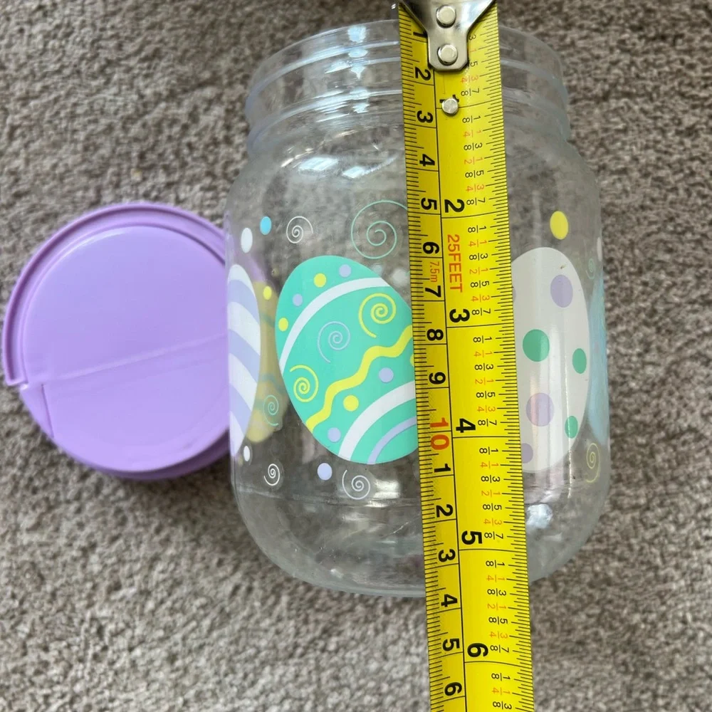 Purple and Blue Party Favor Jars with Festive Designs
